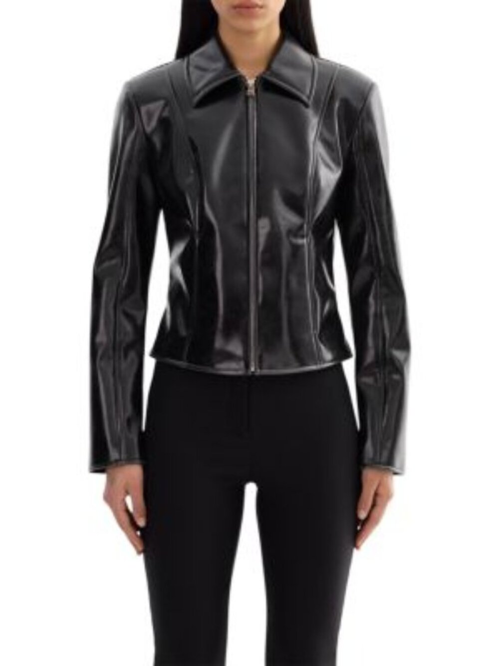 NWT LAMARQUE Joyce Faux Patent Leather Jacket